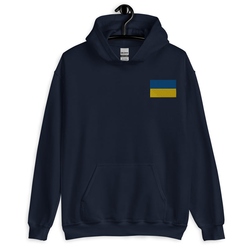 Ukrainian Flag Hoodie - Navy