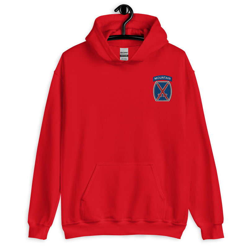 10th Mountain Division Hoodie Hoodie - Red