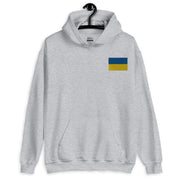 Ukrainian Flag Hoodie - Sport Grey