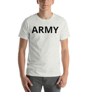 United States Army Men's T-Shirt with Black Lettering - Ash