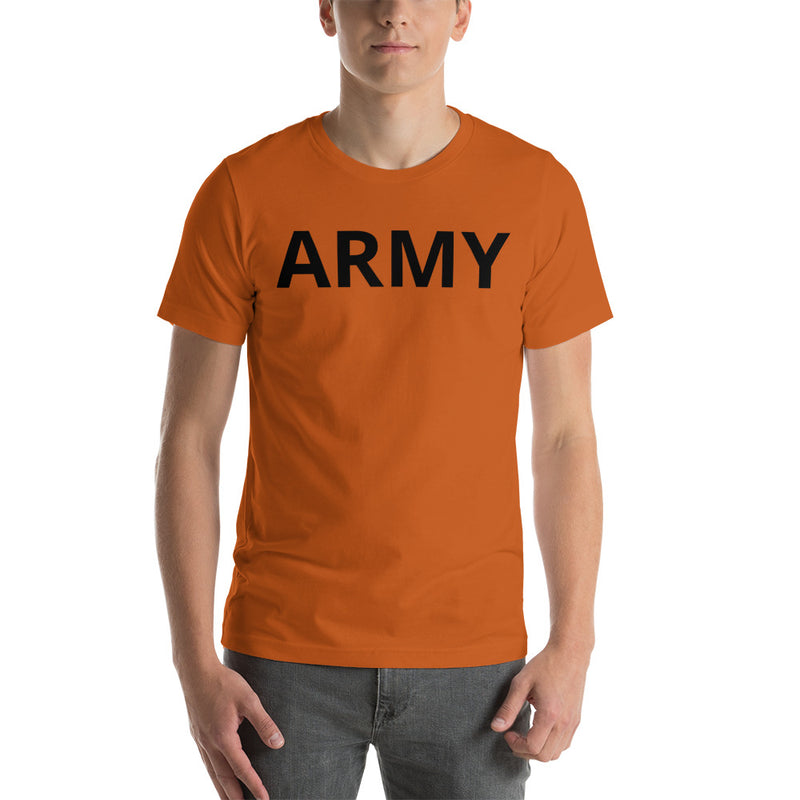 United States Army Men's T-Shirt with Black Lettering - Autumn
