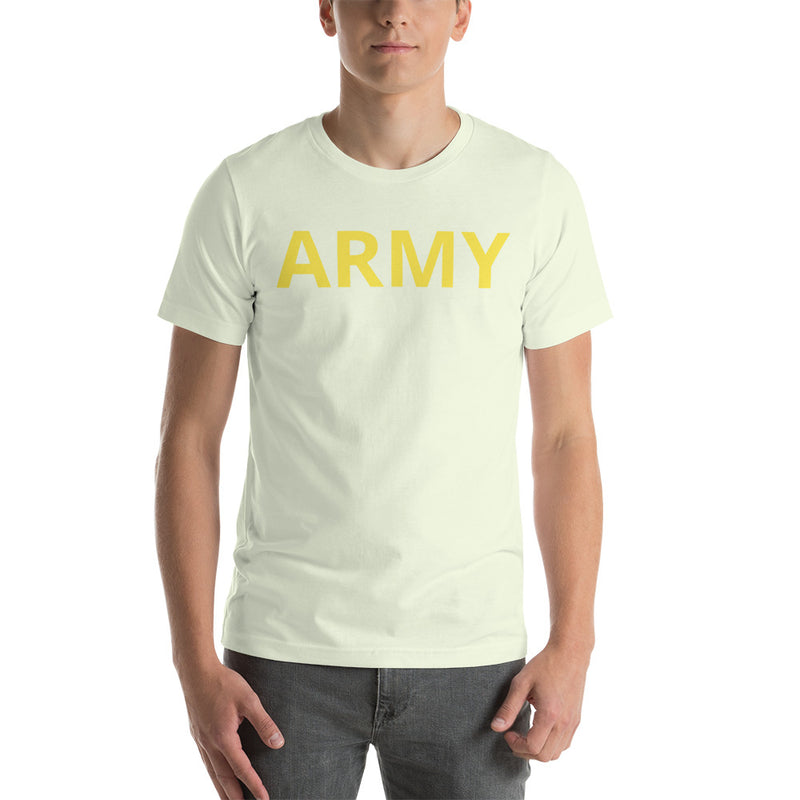 United States Army Men's T-Shirt Yellow Lettering - Citron