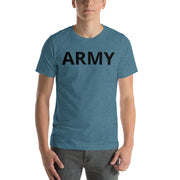 United States Army Men's T-Shirt with Black Lettering - Heather Deep Teal
