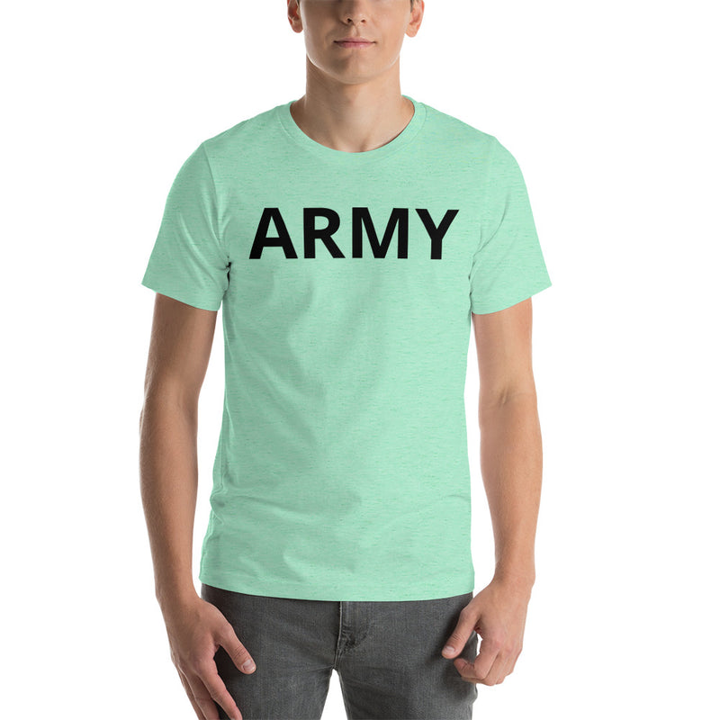 United States Army Men's T-Shirt with Black Lettering - Heather Mint