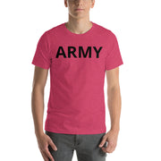 United States Army Men's T-Shirt with Black Lettering - Heather Raspberry