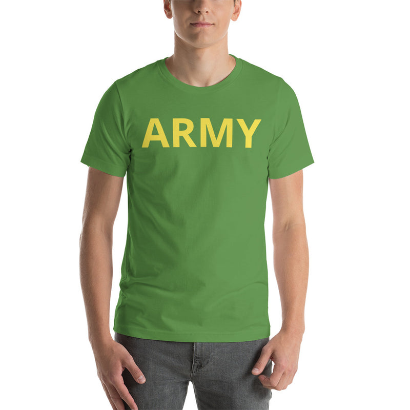 United States Army Men's T-Shirt Yellow Lettering - Leaf