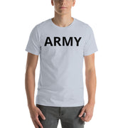 United States Army Men's T-Shirt with Black Lettering - Light Blue
