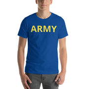 United States Army Men's T-Shirt Yellow Lettering - True Royal