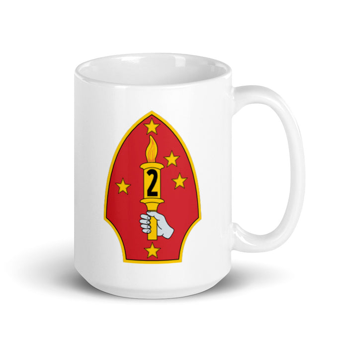White Glossy Mug - 2nd Marine Division