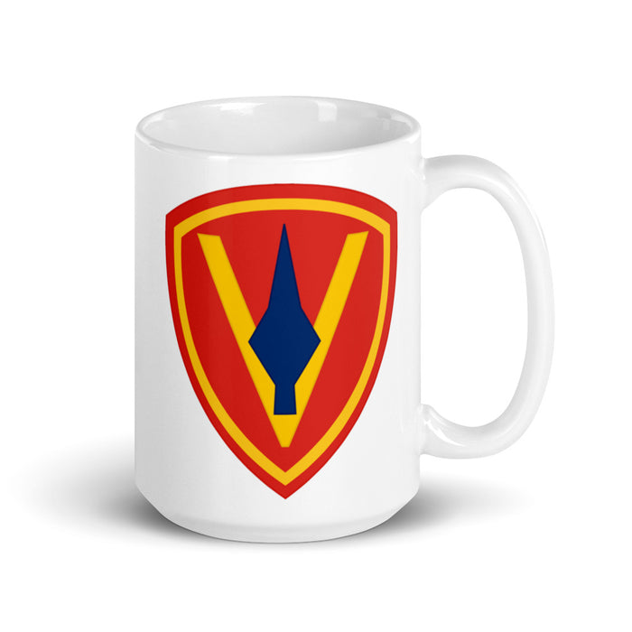 White Glossy Mug - 5th Marine Division